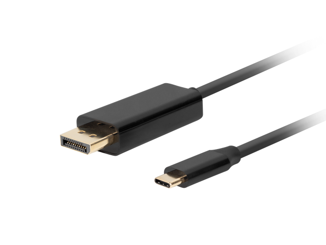 Lanberg USB-C to DisplayPort Cable, 1.8 m 4K/60Hz, Black | Lanberg | USB-C to DisplayPort Cable | CA-CMDP-10CU-0018-BK | Black | 1.8 m
