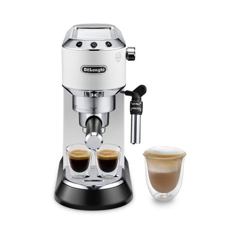 Delonghi | Dedica Pump Espresso | EC685W | Pump pressure 15 bar | Built-in milk frother | Semi-automatic | 1300 W | White