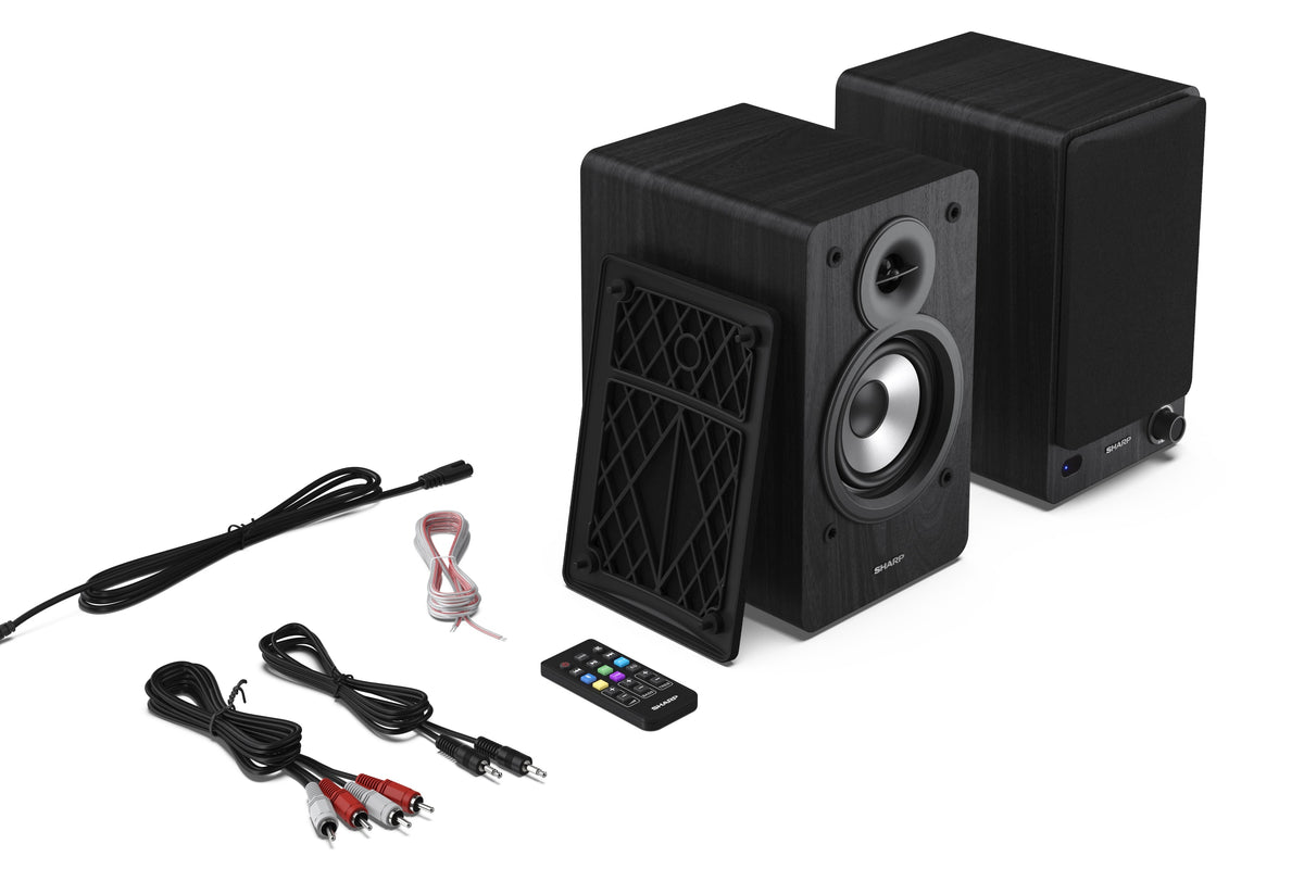Sharp CP-SS30 Bookshelf Speakers, Black | Sharp | Speakers | CP-SS30(BK) Bookshelf | 60 W | Bluetooth | Wireless connection | Black