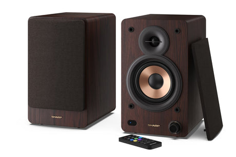 Sharp CP-SS30 Bookshelf Speakers, Brown | Sharp | Speakers | CP-SS30(BR) Bookshelf | 60 W | Bluetooth | Wireless connection | Brown