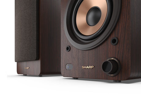 Sharp CP-SS30 Bookshelf Speakers, Brown | Sharp | Speakers | CP-SS30(BR) Bookshelf | 60 W | Bluetooth | Wireless connection | Brown