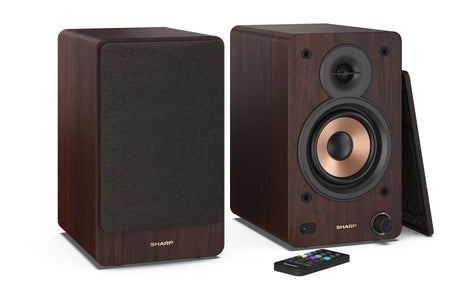 Sharp CP-SS30 Bookshelf Speakers, Brown | Sharp | Speakers | CP-SS30(BR) Bookshelf | 60 W | Bluetooth | Wireless connection | Brown
