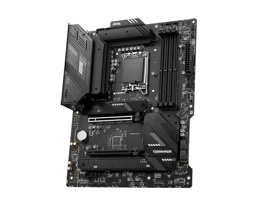 MSI | MAG B760 TOMAHAWK WIFI | Processor family Intel | Processor socket LGA1700 | DDR5 | Supported hard disk drive interfaces SATA, M.2 | Number of SATA connectors 4