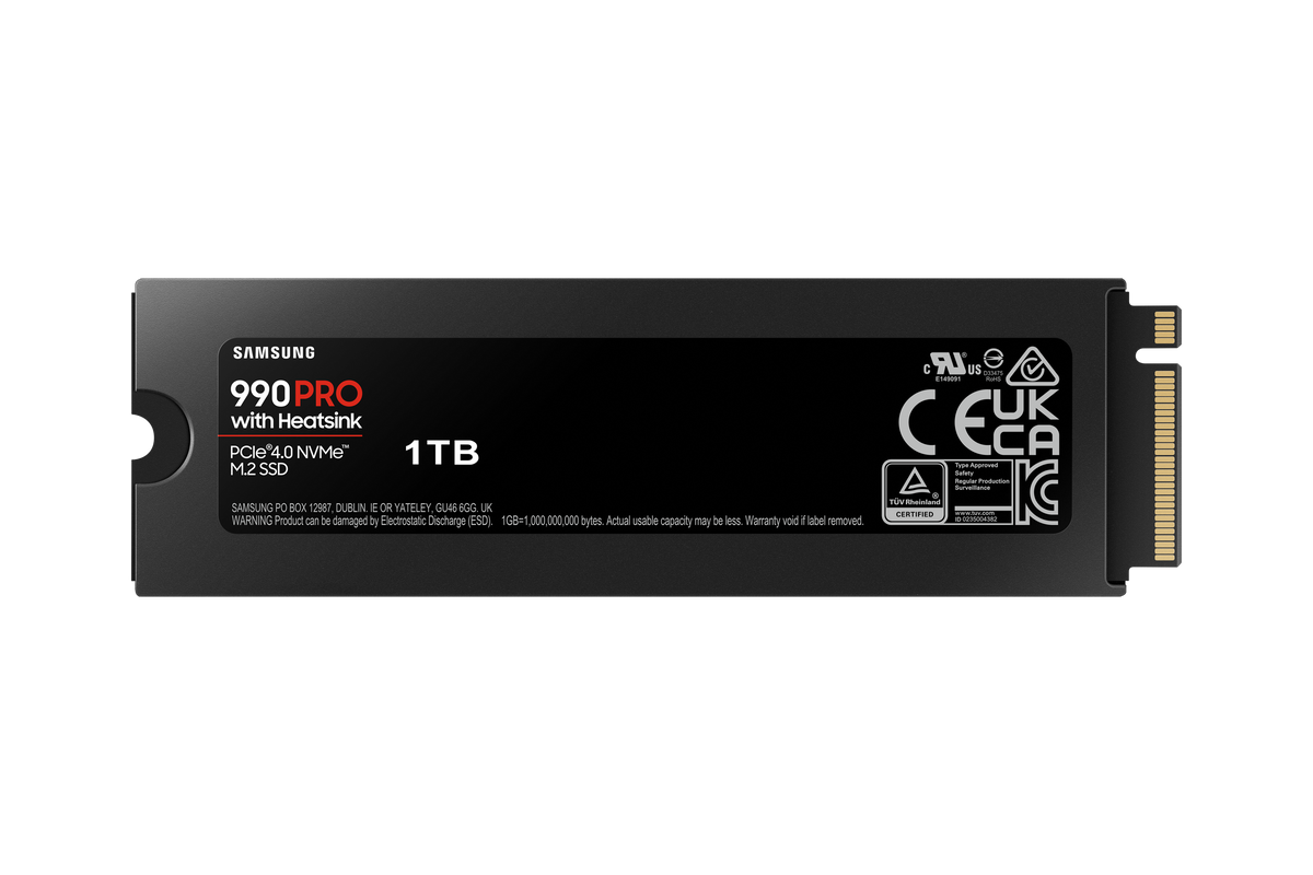 Samsung | 990 PRO with Heatsink | 1000 GB | SSD form factor M.2 2280 | Solid-state drive interface M.2 NVME | Read speed 7450 MB/s | Write speed 6900 MB/s