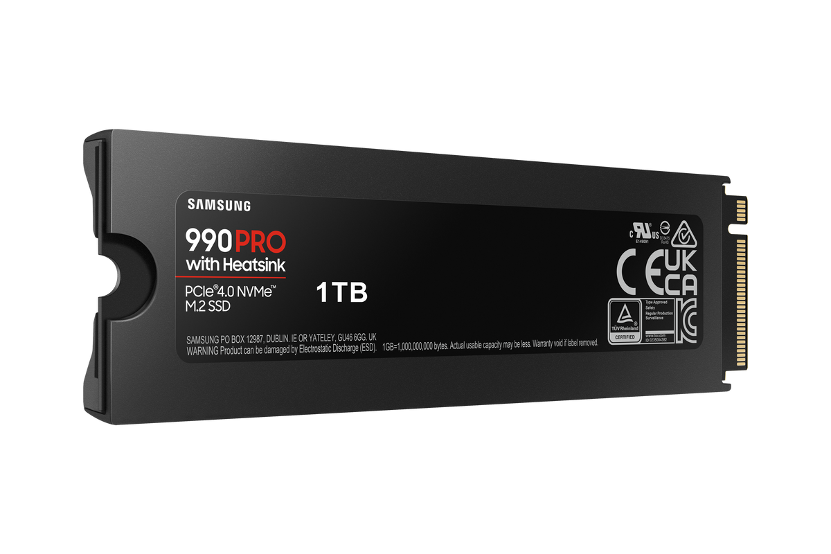 Samsung | 990 PRO with Heatsink | 1000 GB | SSD form factor M.2 2280 | Solid-state drive interface M.2 NVME | Read speed 7450 MB/s | Write speed 6900 MB/s