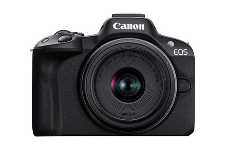 Canon | EOS R50 + RF-S 18-45mm F4.5-6.3 IS STM (SIP) | Megapixel 24.2 MP | Image stabilizer | ISO sensitivity (max) 32000 | Display diagonal 2.95 " | Wi-Fi | Video recording | Automatic, manual | CMOS | Black