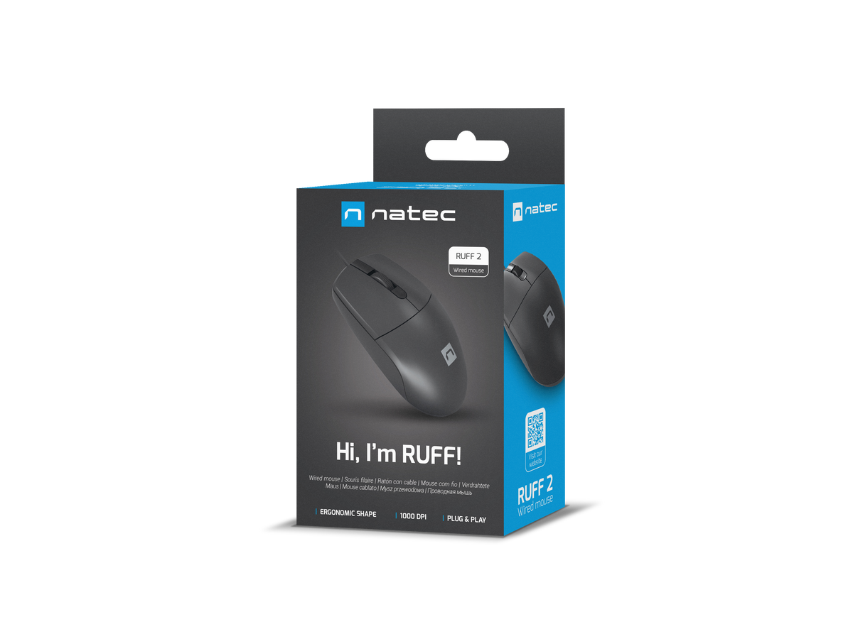 Natec | Mouse | Optical | Wired | Black