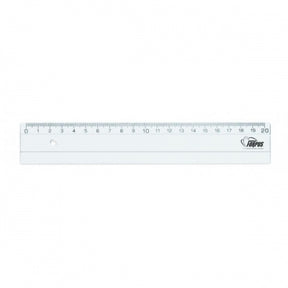 Liniuotė Forpus, plastikinė, skaidri, 20cm