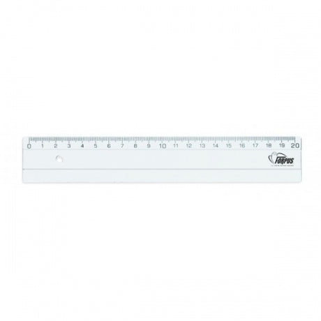 Liniuotė Forpus, plastikinė, skaidri, 20cm