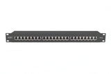 CAT 6A | Patch Panel | RJ45, 8P8C | Suitable for 483 mm (19") cabinet mounting; Transmission properties: Category 6A, Class EA; Area of application: Up to 500 MHz, 10GBase-T; Size:482.6 x 44 x 109mm | RJ45 shielding (Tinned bronze)
