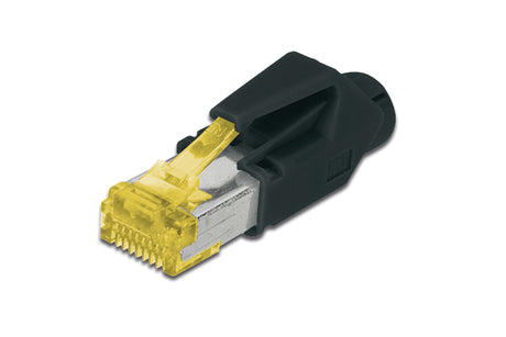 A-MO6A 8/8 HRS | AT 6A modular RJ45 Plug, Hirose TM31 8P8C, shielded, for round cable, incl. hood