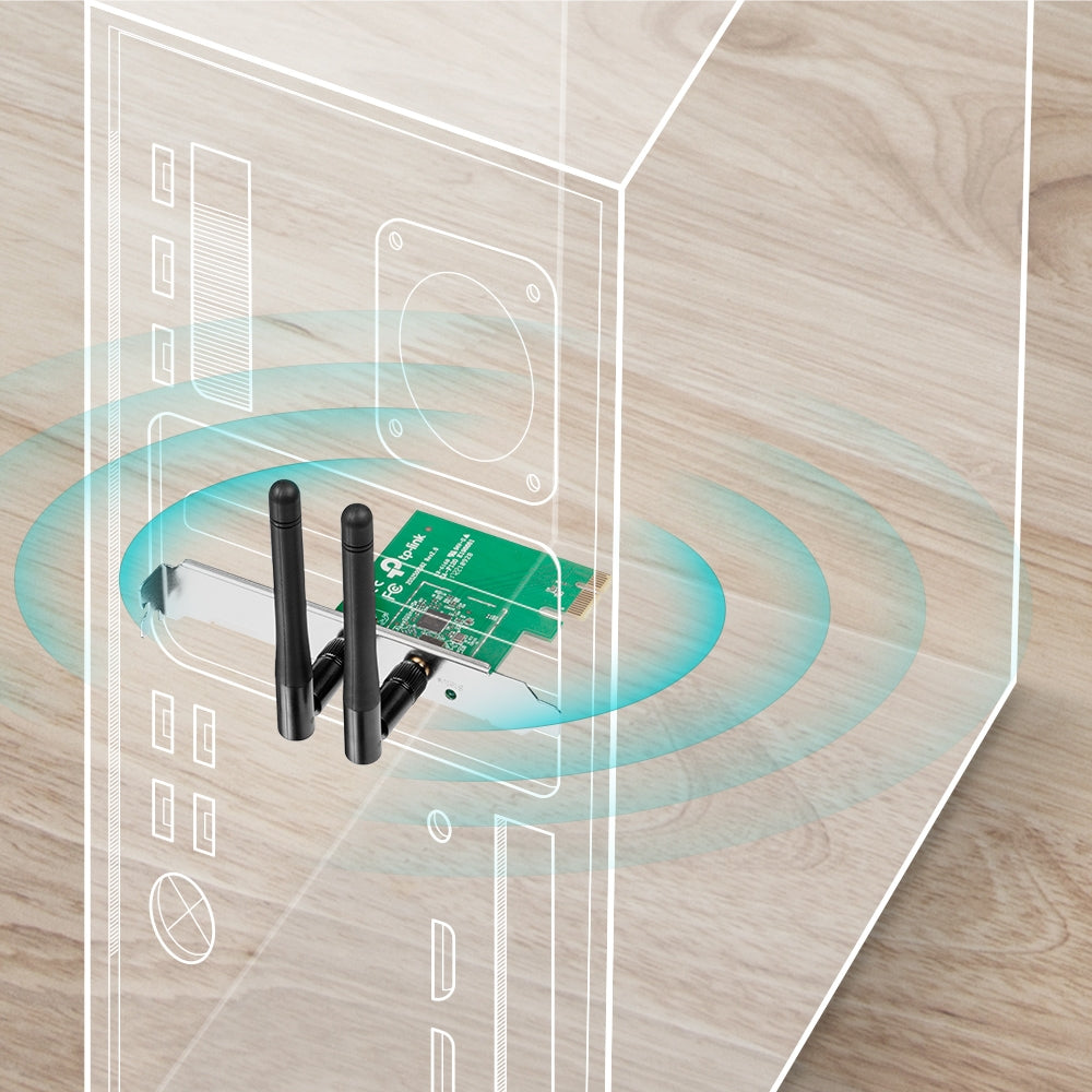 TP-Link TL-WN881ND 300Mbps Wireless N PCI Express Adapteris