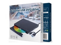 Gembird External USB DVD Drive | DVD-USB-031 | Interface USB Type-C (m), USB 3.1 Gen. 1 | DVD±R/RW / CD±R/RW | CD read speed 24 x | CD write speed 24 x | Black