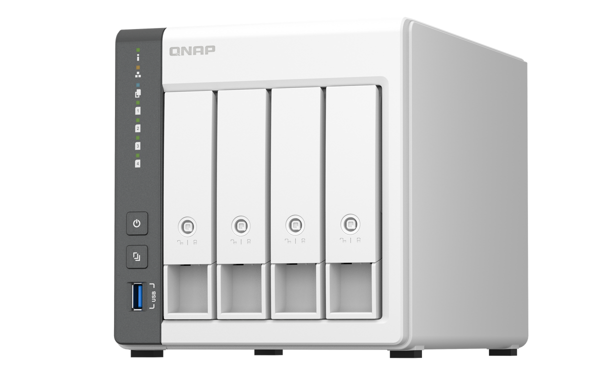 QNAP | 4 Bay ARM | TS-433-4G | Cortex-A55 | ARM 4-core | Processor frequency 2.0 GHz | 4 GB | On board (non-expandable)