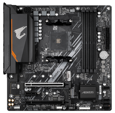 Gigabyte | B550M AORUS ELITE 1.0 | Processor family AMD | Processor socket AM4 | DDR4 DIMM | Memory slots 4 | Number of SATA connectors 4 x SATA 6Gb/s connectors | Chipset AMD B | Micro ATX