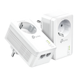 TP-LINK | AV1000 2-Port Gigabit Passthrough Powerline Starter Kit | TL-PA7027P KIT | 10/100/1000 Mbit/s | Ethernet LAN (RJ-45) ports 2 | No Wi-Fi | Extra socket