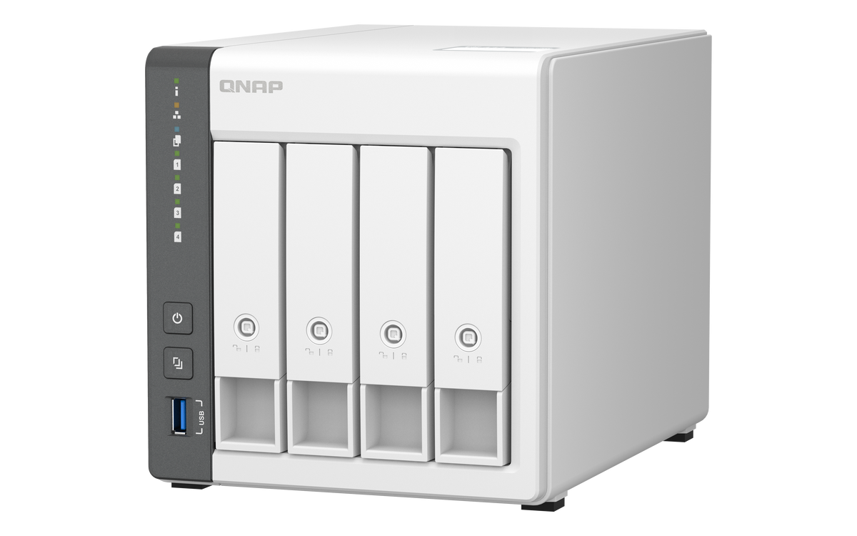QNAP | 4 Bay ARM | TS-433-4G | Cortex-A55 | ARM 4-core | Processor frequency 2.0 GHz | 4 GB | On board (non-expandable)
