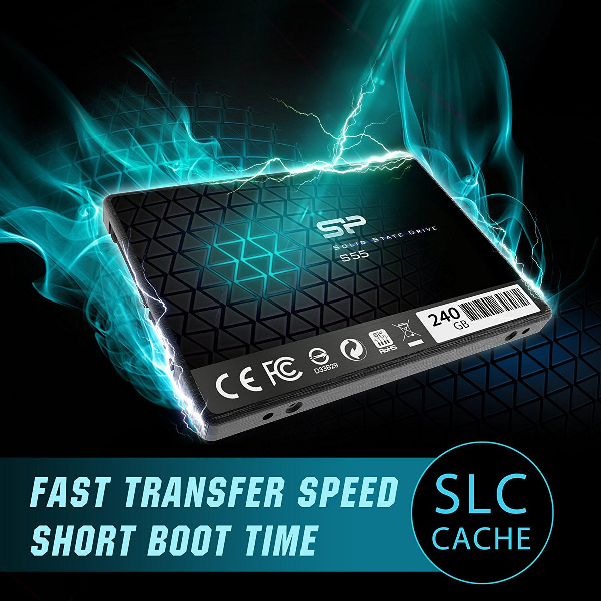 Silicon Power | Slim S55 | 240 GB | Solid-state drive interface SATA | Read speed 550 MB/s | Write speed 450 MB/s
