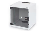 Digitus | 6U Wall Mounting Cabinet | DN-10-05U-1 | Safety class rating IP20; 200° door opening angle; Lockable safety-glass door; 254 mm (10") profile rails mounted on the front side inside of the cabinet, galvanized; 254 mm (10") profile rails are adjust