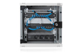 Digitus | 6U Wall Mounting Cabinet | DN-10-05U-1 | Safety class rating IP20; 200° door opening angle; Lockable safety-glass door; 254 mm (10") profile rails mounted on the front side inside of the cabinet, galvanized; 254 mm (10") profile rails are adjust