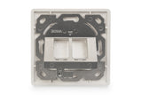 Digitus | Wallplate for Keystone Modules, German type, middle plate 50x50 mm, frame 80x80 mm | DN-93801-1