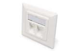 Digitus | Wallplate for Keystone Modules, German type, middle plate 50x50 mm, frame 80x80 mm | DN-93801-1