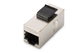 CAT 5e modular coupler, shielded RJ45 to RJ45, for panel connection