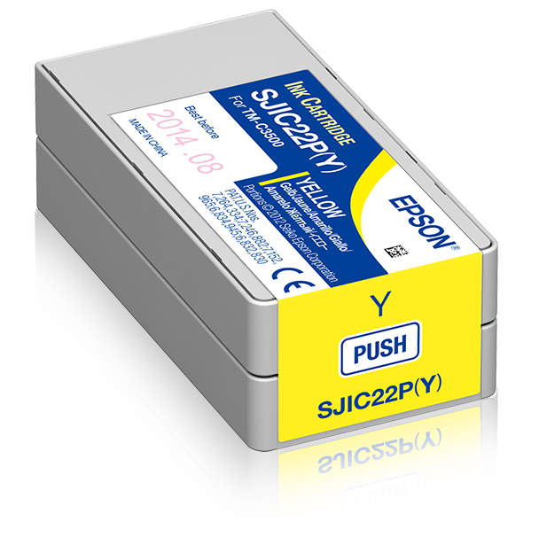 Epson SJIC22P(Y) (C33S020604) Rašalinė kasetė, Geltona