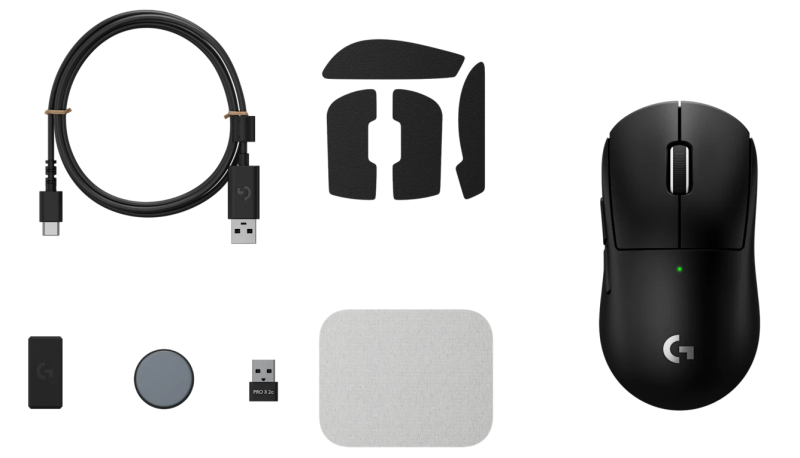 Logitech G PRO X SUPERLIGHT 2c Belaidė žaidimų pelė, RF Wireless, 44000 DPI, Juoda