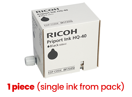 Ricoh Priport HQ-40 (817225) Rašalinė kasetė, Juoda (1 vnt)
