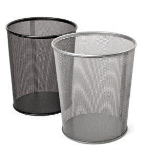 Šiukšlių dėžė Forpus, 12l, juoda, perforuoto metalo