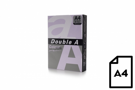 Spalvotas popierius Double A, 80g, A4, 500 lapų, Levender