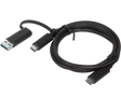 Lenovo | 1m, Hybrid USB-C with USB-A Cable