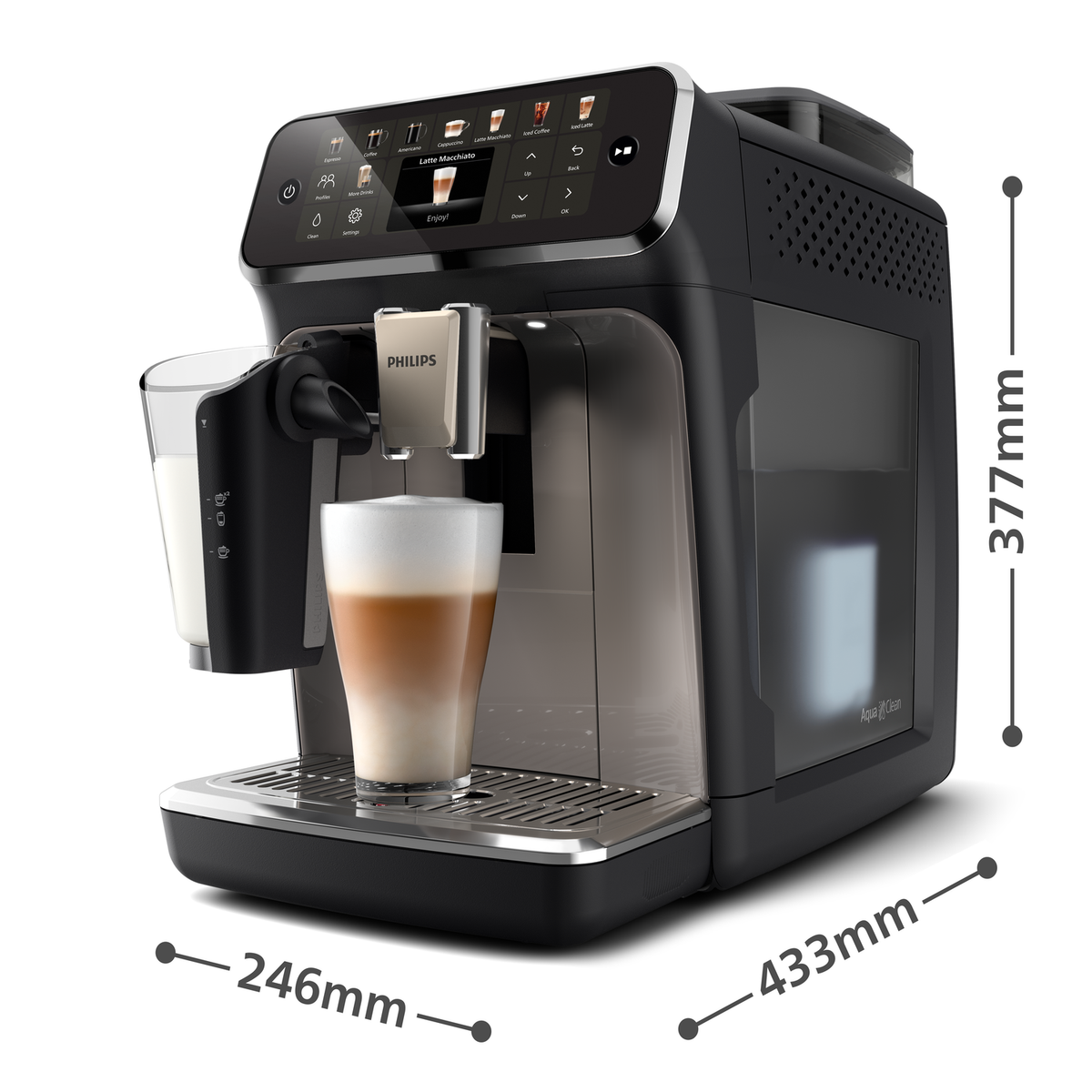 Philips | Coffee Machine | EP5549/70	 Series 5500 LatteGo | Pump pressure 15 bar | Built-in milk frother | Automatic | 1500 W | Black