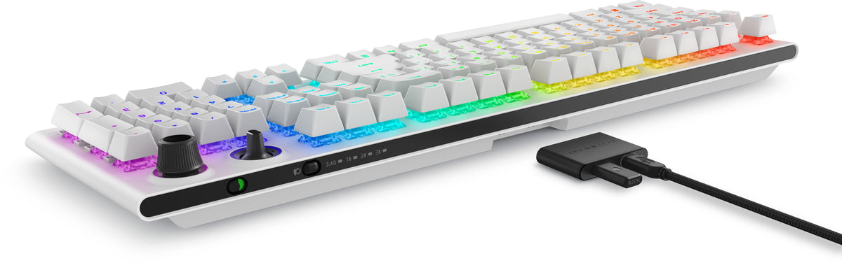 Dell | Alienware Tri-Mode AW920K | Wireless Gaming Keyboard | Wireless | Bluetooth | RGB LED light | Wireless connection | US | CHERRY MX Red | Lunar Light