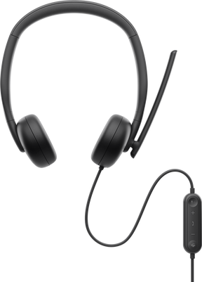 Dell | Headset | WH3024 | Built-in microphone | USB-C, USB-A | Black