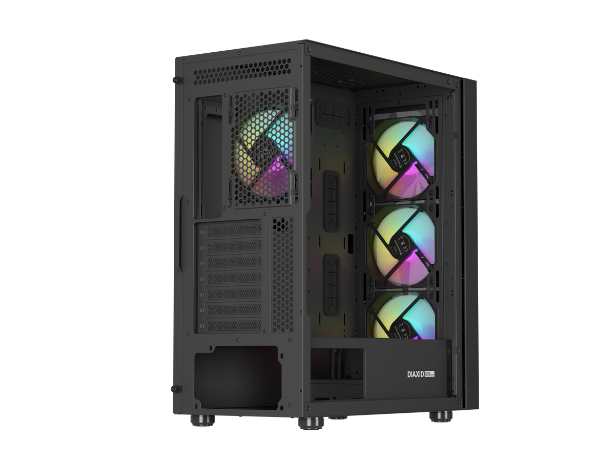 Genesis Gaming PC Case | Diaxid 605 ARGB | Midi Tower | Black