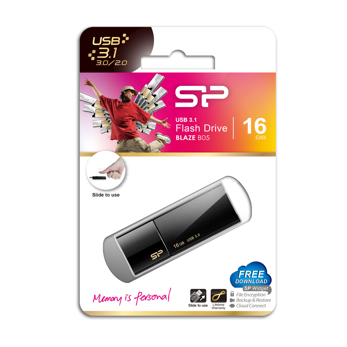 Silicon Power | Blaze B05 | 16 GB | USB Type-A | Black
