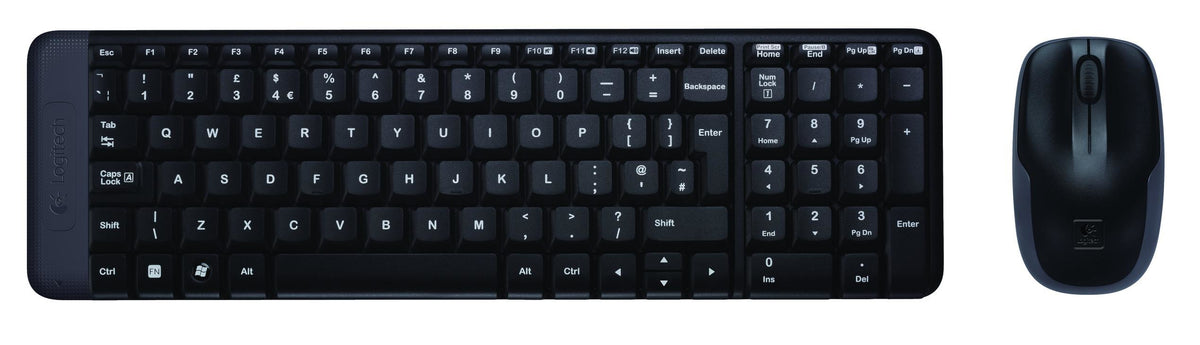 Logitech MK220 Wireless Combo Belaidė klaviatūra + Pelė, RF Wireless, RUS, Juoda