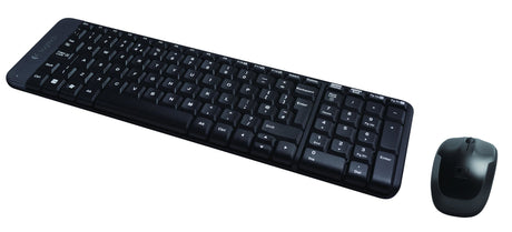 Logitech MK220 Wireless Combo Belaidė klaviatūra + Pelė, RF Wireless, RUS, Juoda