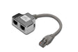Digitus | CAT 5e patch cable adapter, 2x CAT 5e, shielded | DN-93904 | Black