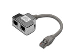 Digitus | CAT 5e patch cable adapter, 2x CAT 5e, shielded | DN-93904 | Black