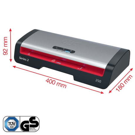 GBC 250 Office Laminavimo aparatas A4, 500 mm/min, Juoda/Pilka