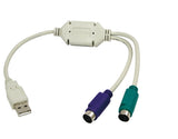 Logilink | Adapter USB to PS/2 x2 :. | Grey | USB M | 2x Mini DIN 6-pin FM | 0.2 m