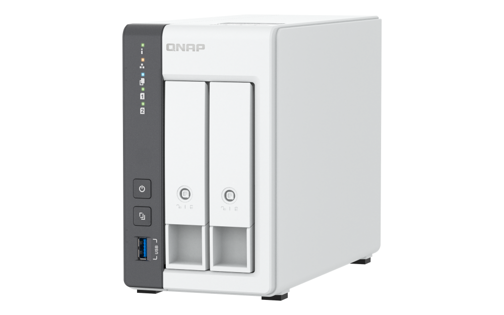 QNAP 2-bay 2.5 GbE NAS with Integrated NPU | TS-216G | ARM 4-core | Cortex-A55 | Processor frequency 2.0 GHz | 4 GB