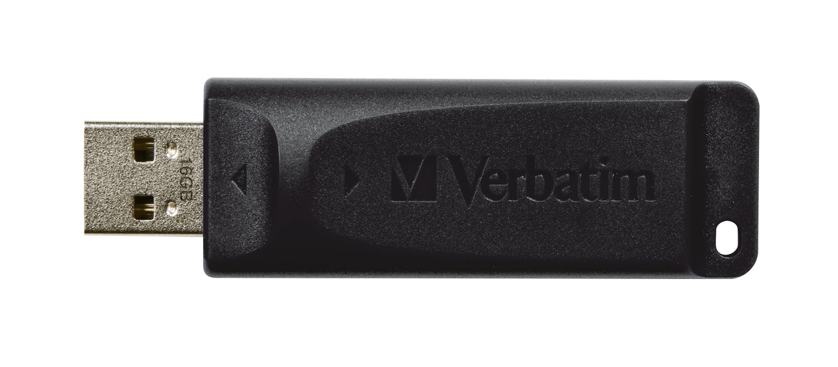 Verbatim 98696 Slider USB atmintinė 16GB, USB-A 2.0, Juoda