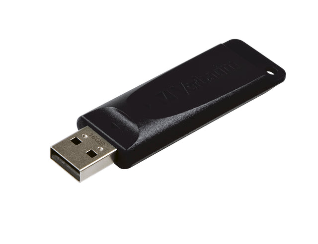 Verbatim 98696 Slider USB atmintinė 16GB, USB-A 2.0, Juoda