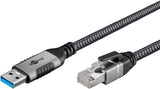 Goobay | USB-A 3.0 to RJ45 Ethernet Cable, 1 m | 70299