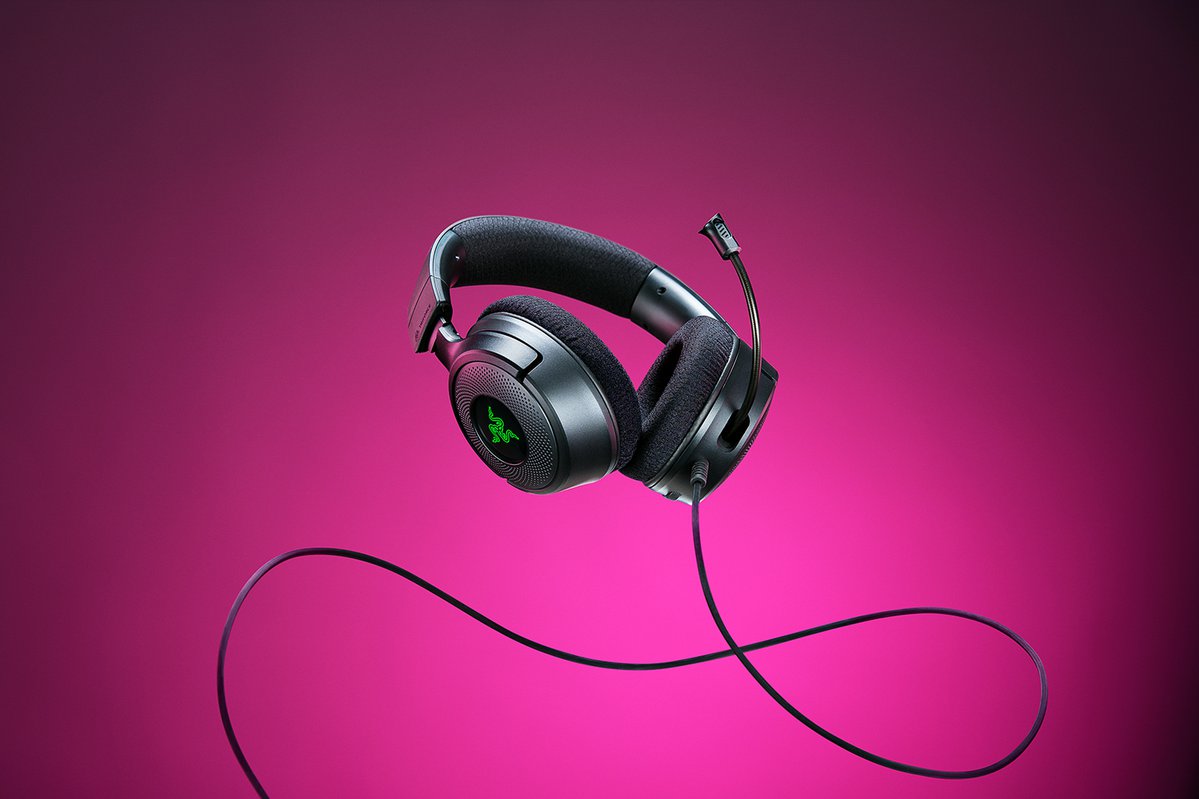 Razer Kraken V4 X Laidinės žaidimų ausinės, Juoda
