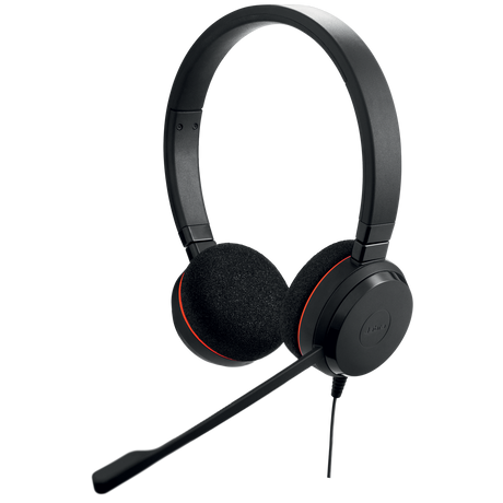 Laidinės ausinės su mikrofonu Jabra Evolve 20 UC Stereo Office/Call center USB Type-A, Juoda